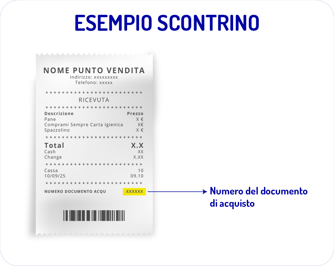 Esempio scontrino